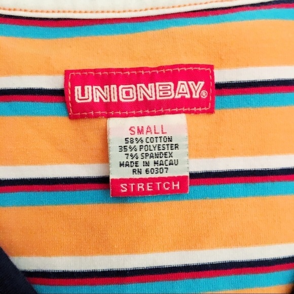 🛍 Unionbay Striped V Neck Fitted Tank Top - Picture 5 of 6